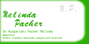 melinda pacher business card